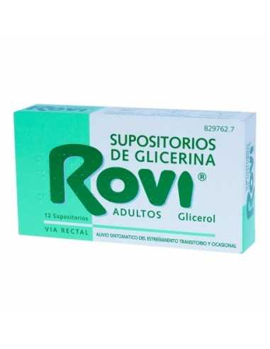 SUPOSITORIOS DE GLICERINA ROVI ADULTOS, 12 supositorios