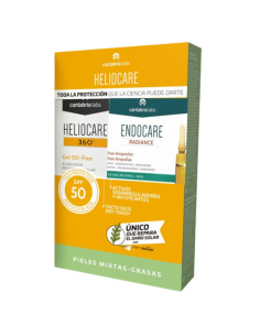 HELIOCARE PACK 360 SPF 50+ GEL OIL FREE 50 ML+ ENDOCARE RADIANCE 4 AMPOLLAS OIL FREE