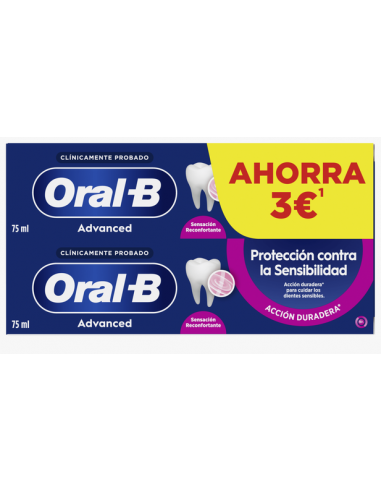 ORAL-B SENSIBILIDAD Y ENCIAS CALM  2 TUBOS 100 ML PACK AHORRO