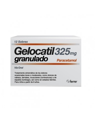 GELOCATIL PEDIATRICO 325 MG 12 SOBRES...