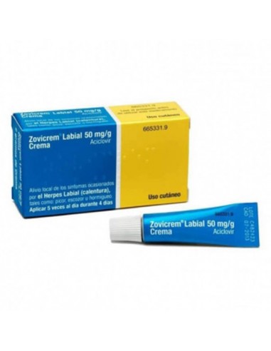 ZOVICREM LABIAL 50 MG/G CREMA 1 TUBO 2 G