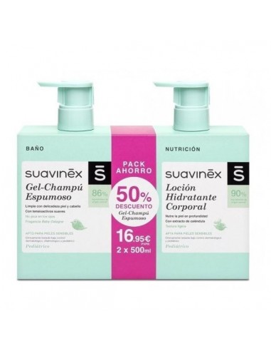 SUAVINEX DUPLO GEL ESPUMOSO + LOCION...