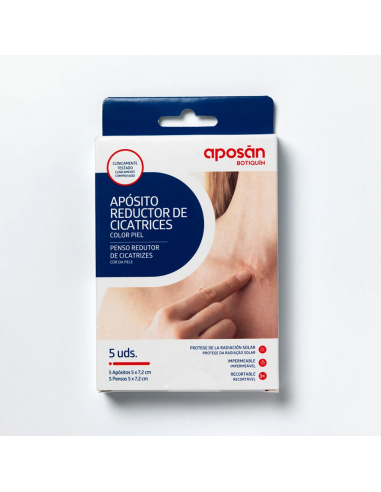 APOSÁN APÓSITOS REDUCTORES DE CICATRICES 7,2CM X 5CM 5UDS