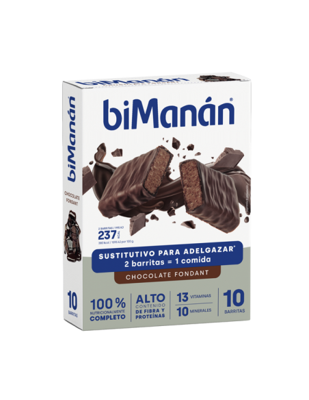 BIMANÁN BARRITAS SUSTITUTIVA DE CHOCOLATE FONDANT 10UND 31GRS