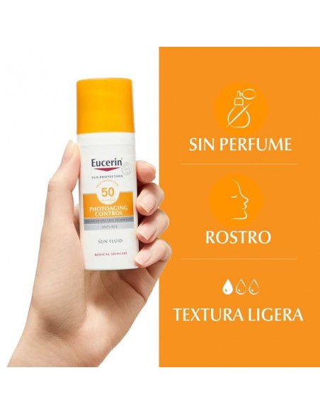 EUCERIN SUN FACE PHOTOAGING CONTROL FLUID FPS50+ 50ML
