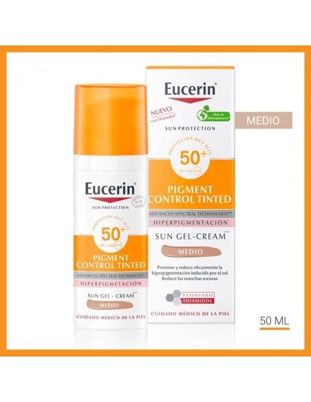 EUCERIN SUN PIGMENT CONTROL FPS50+ TONO MEDIO 50ML