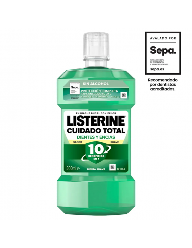 LISTERINE PACK AHORRO CUIDADO TOTAL DIENTES Y ENCÍAS 750ML