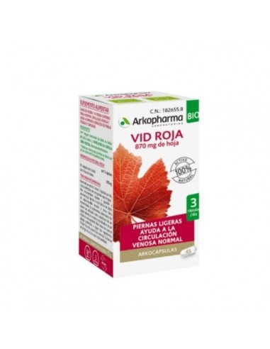 ARKOPHARMA VID ROJA  45 CAPSULAS