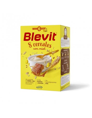 BLEVIT 8 CEREALES CON MIEL  1 ENVASE...