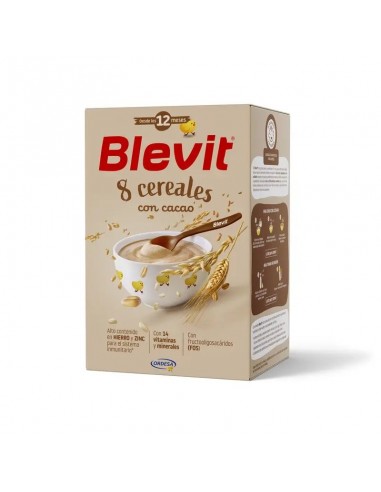 BLEVIT 8 CEREALES CON CACAO  1 ENVASE...
