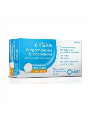 CINFATOS ANTITUSIVO FLAS 15 MG 20...