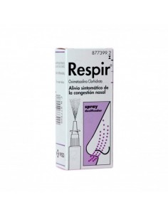 RESPIR 0,5 mg/ml SOLUCION PARA PULVERIZACION NASAL, 1 frasco de 20 ml (Frasco+bomba pulverizadora)