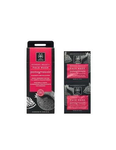 APIVITA EXPRESS BEAUTY MASCARILLA FACIAL ILUMINADORA Y REVITALIZANTE GRANADA